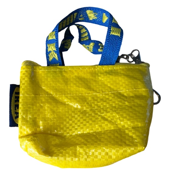 IKEA Handbags - 🐊2/$20 NEW ikea mini shopping bag keychain coin purse rare yellow